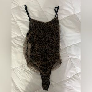 Animal Sprint Cami Mesh Bodysuit